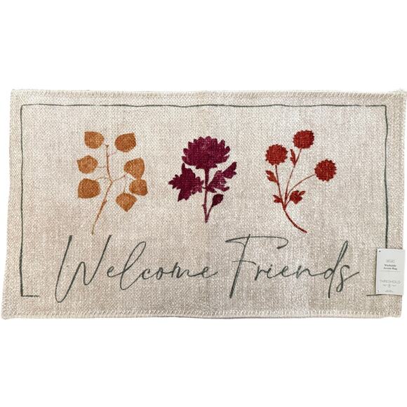 Welcome Friends Washable Accent Rug NEW - Picture 1 of 4